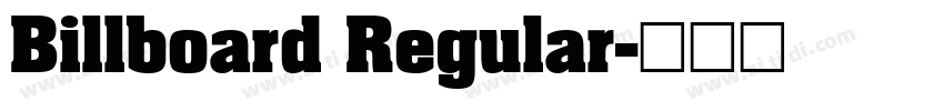 Billboard Regular字体转换